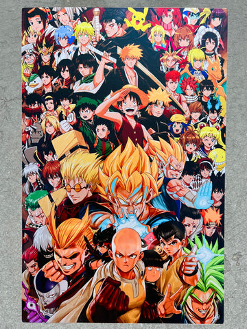 action manga' Poster, picture, metal print, paint by vermilion 50-50