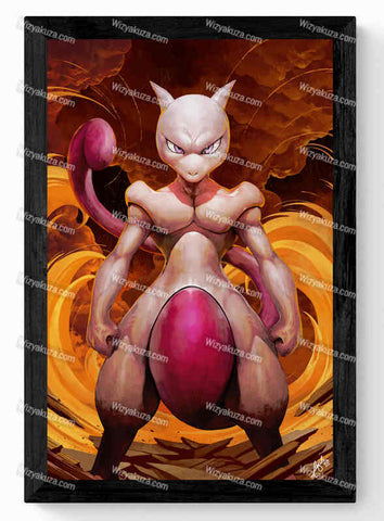 Mewtwo Legendary Psychic Type Pokémon Vinyl Sticker by James Art Ville